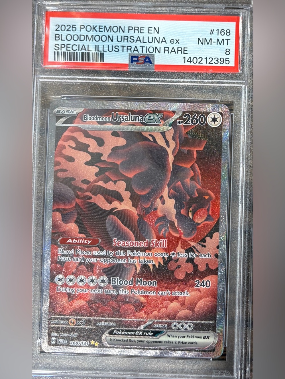 Pokémon TCG Bloodmoon Ursaluna Ex Prismatic Evolutions